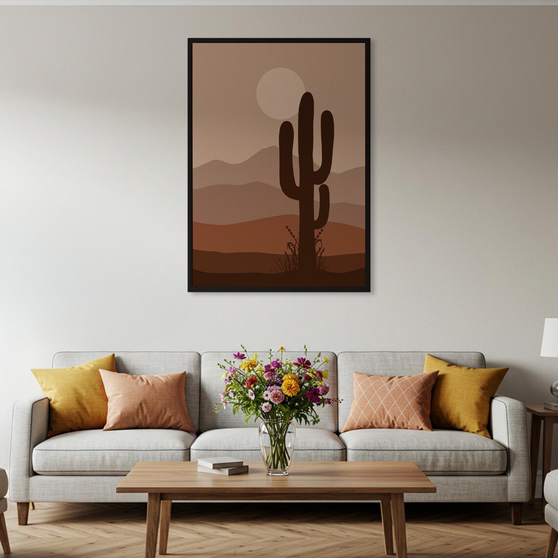 Minimalist Desert Landscape Poster, Boho Decor - Image 4