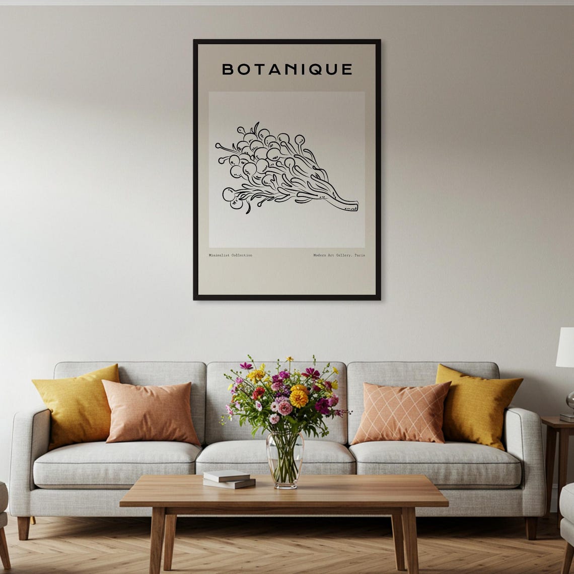Botanique Minimalist Botanical Line Drawing Gallery Paris Art Poster - Image 2