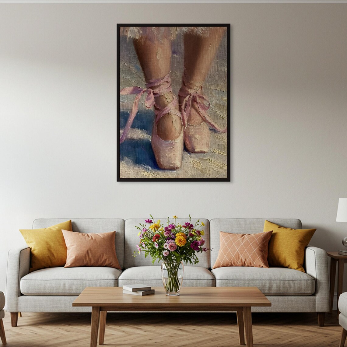 Ballet Shoes Painting, Impressionist Style Dance Art - Image 4