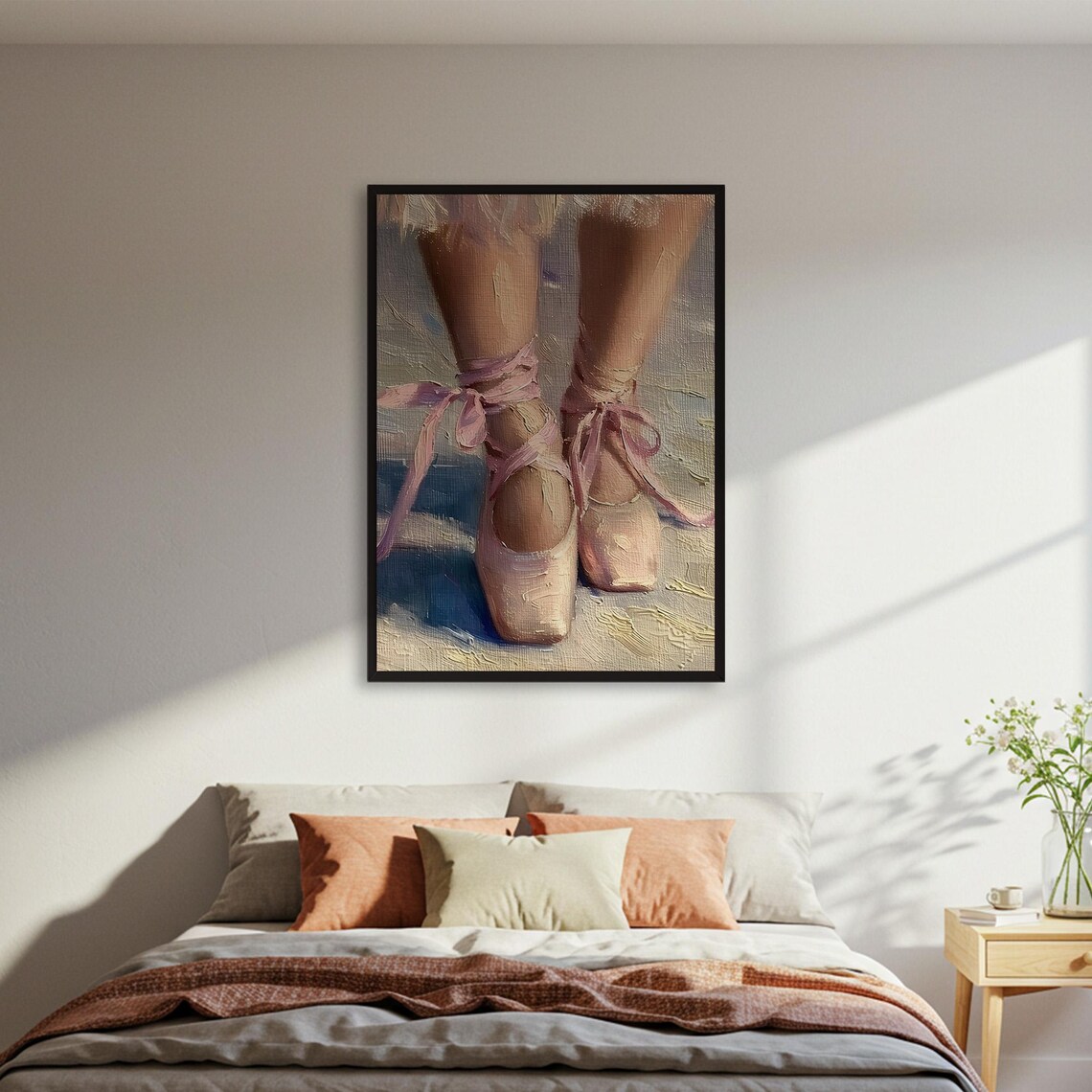 Ballet Shoes Painting, Impressionist Style Dance Art
