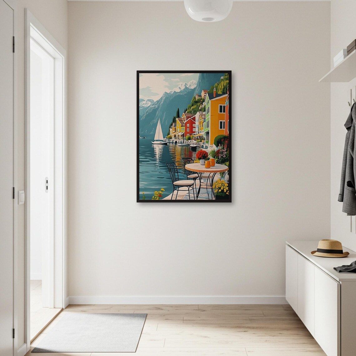 Lake Town Landscape Poster, European Travel Decor - Image 2