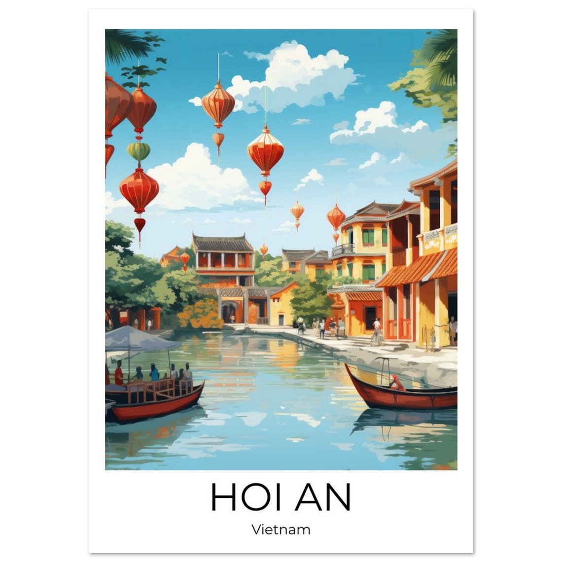 Hoi An Travel Poster Of Hoi An Vietnam Wall Art Vietnam Travel Vietnam Vietnam Wall Decoration - Image 2