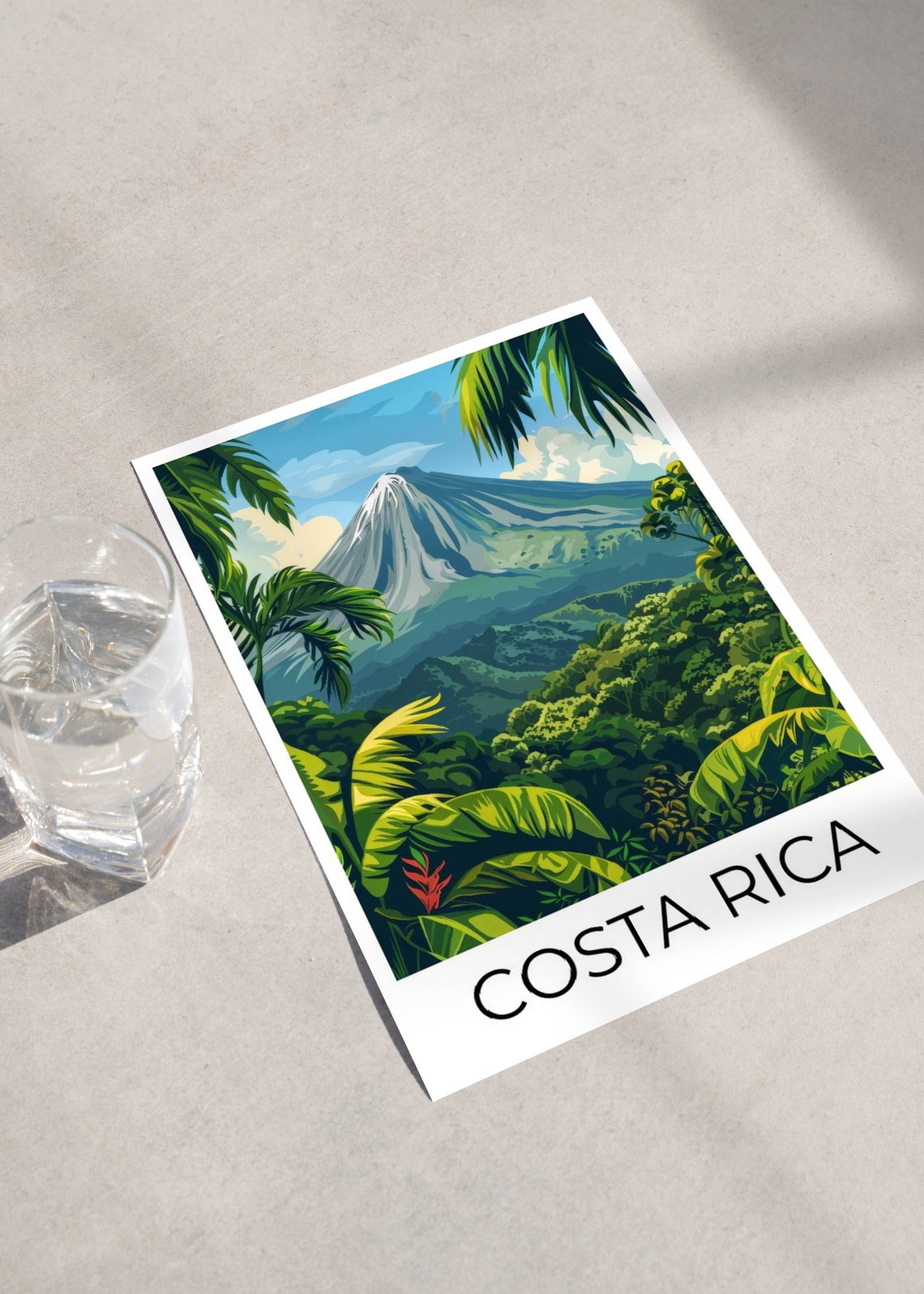 Costa Rica Travel Poster Travel Print Costa Rica Costa Rica Arenal Volcano Costa Rica Gift Costa Rica Travel Print - Image 4