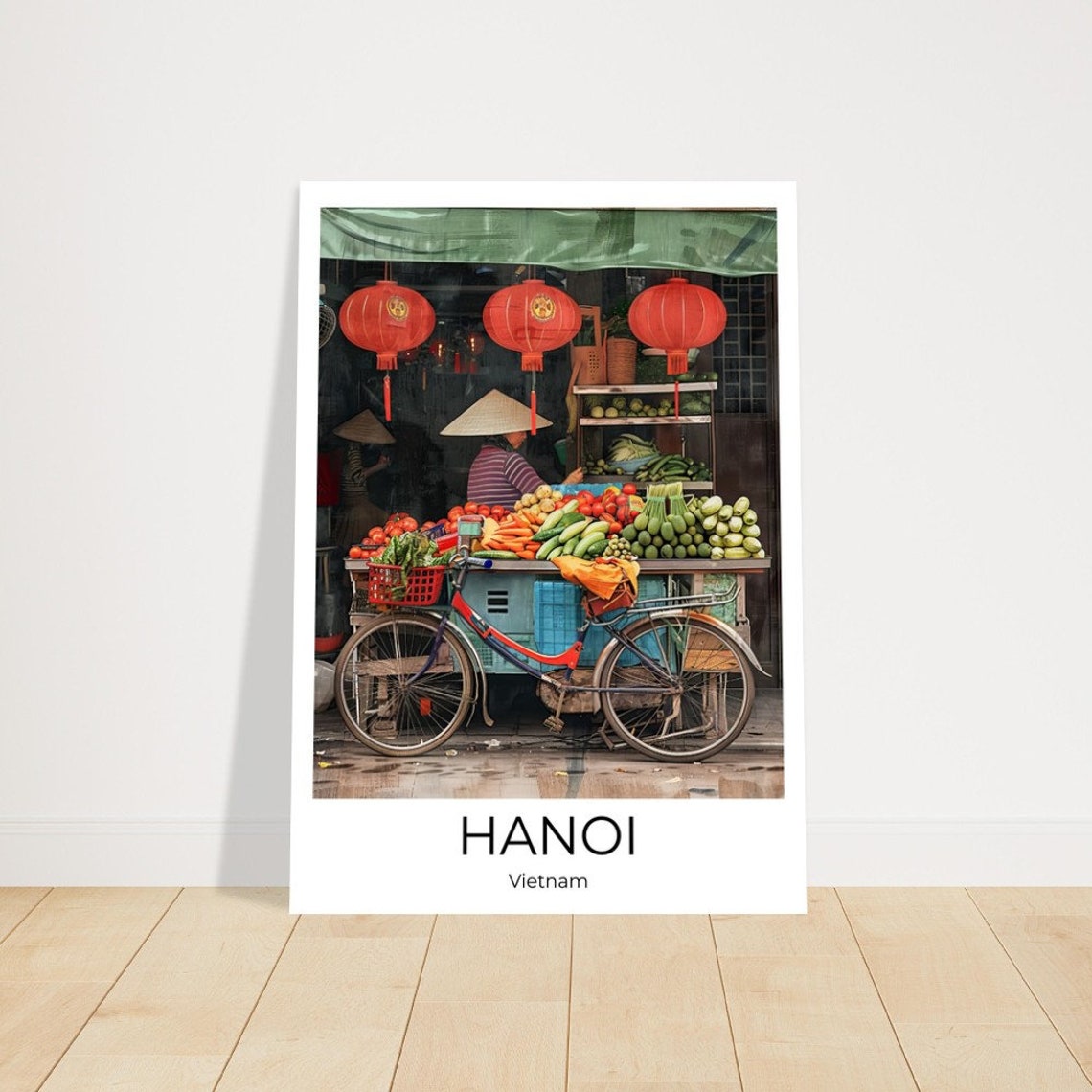Hanoi Old Quarter Travel Poster Of Hanoi Wall Art Hanoi Travel Vietnam Hanoi Streetlife Hanoi Wall Decoration - Image 3
