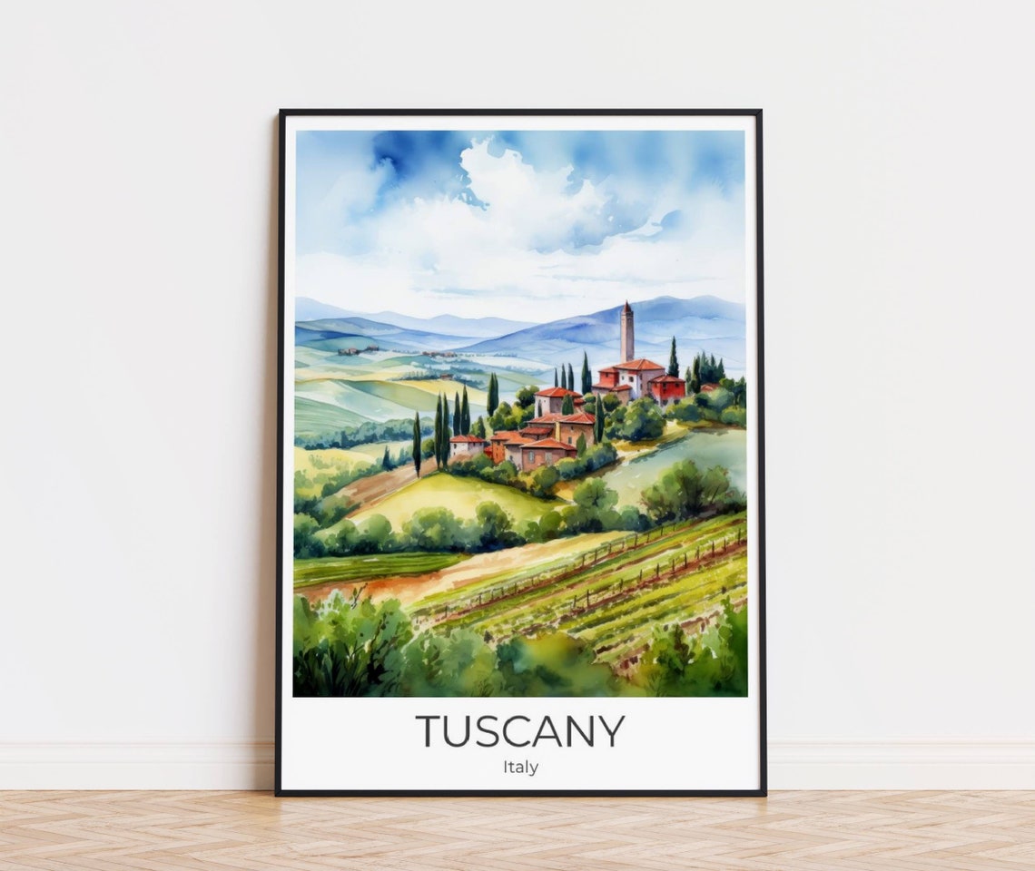 Tuscany Travel Poster Italy Gift Italy Travel Poster Tuscany Gift Tuscany Travel Souvenir Tuscany Print