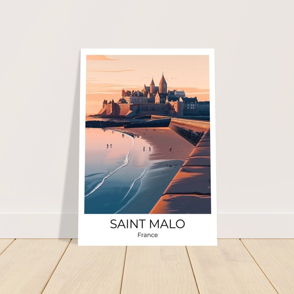 Saint Malo Brittany Vintage Travel Poster St Malo Wall Art France Travel Print St Malo Wall Decoration - Image 2
