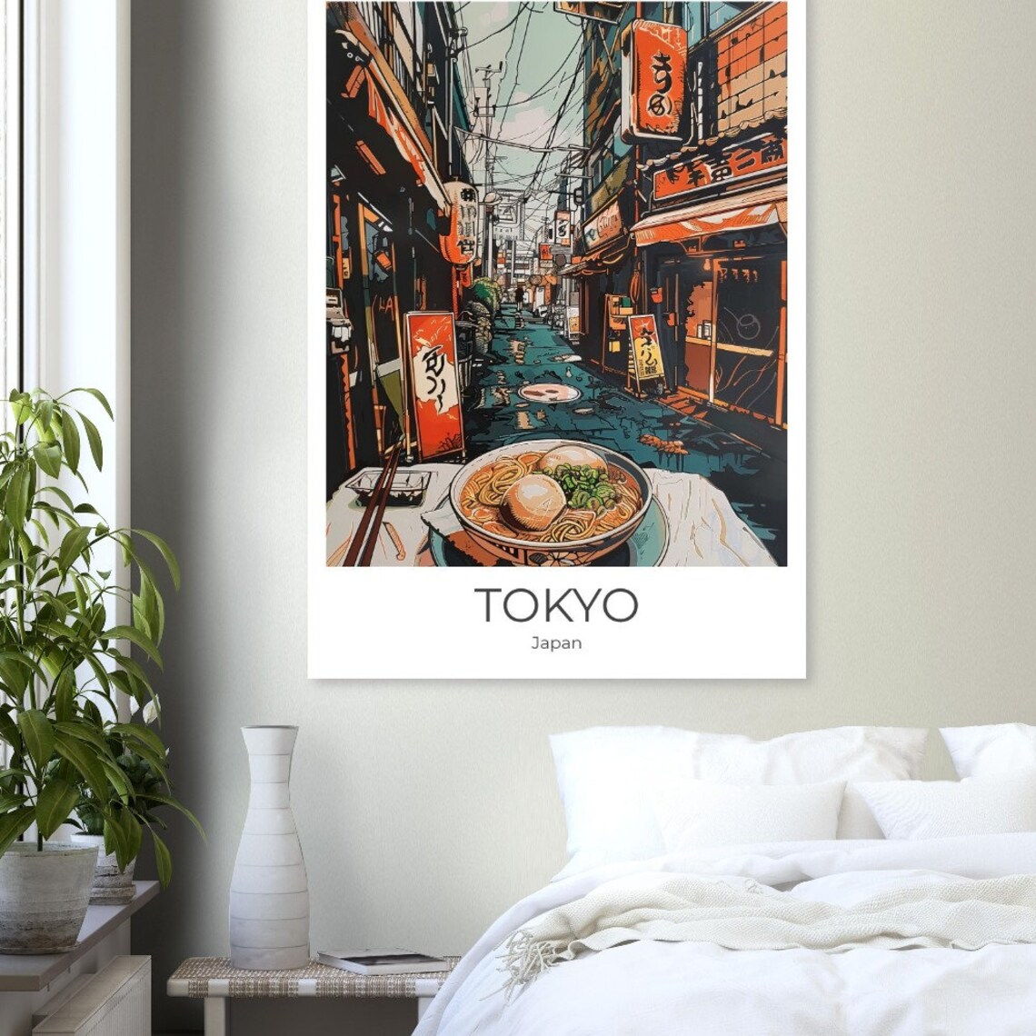 Tokyo Japan Travel Poster Neon Alley Ramen Night Illustration Art - Image 4
