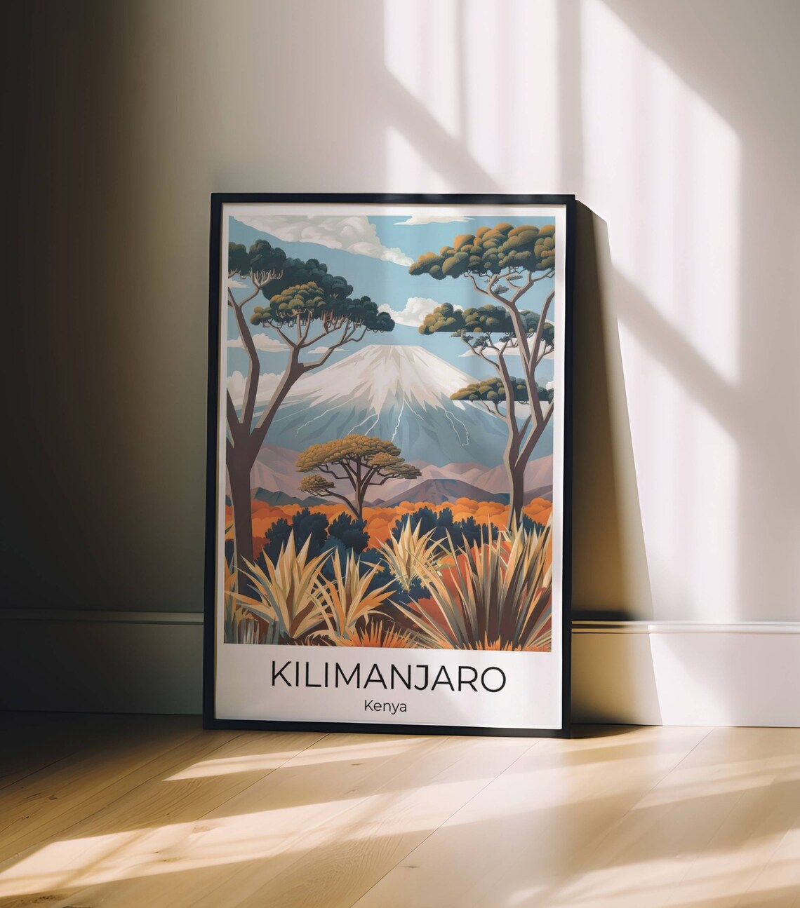 Kilimanjaro Snow Capped Mountain Safari Vintage Travel Poster - Image 4