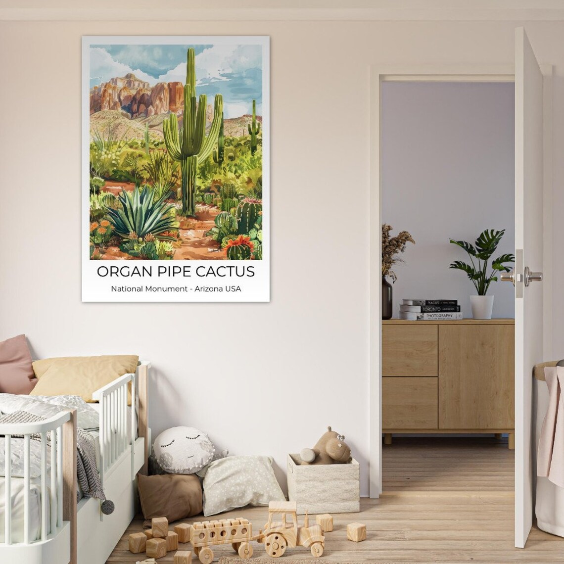 Organ Pipe Cactus National Monument Print Arizona Desert Watercolor - Image 4