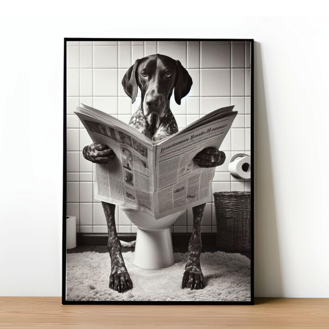 Funny German Shorthaired Pointer Bathroom Decor