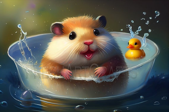 Cute Hamster Nursery Art Print