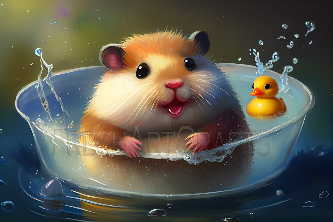 Cute Hamster Nursery Art Print