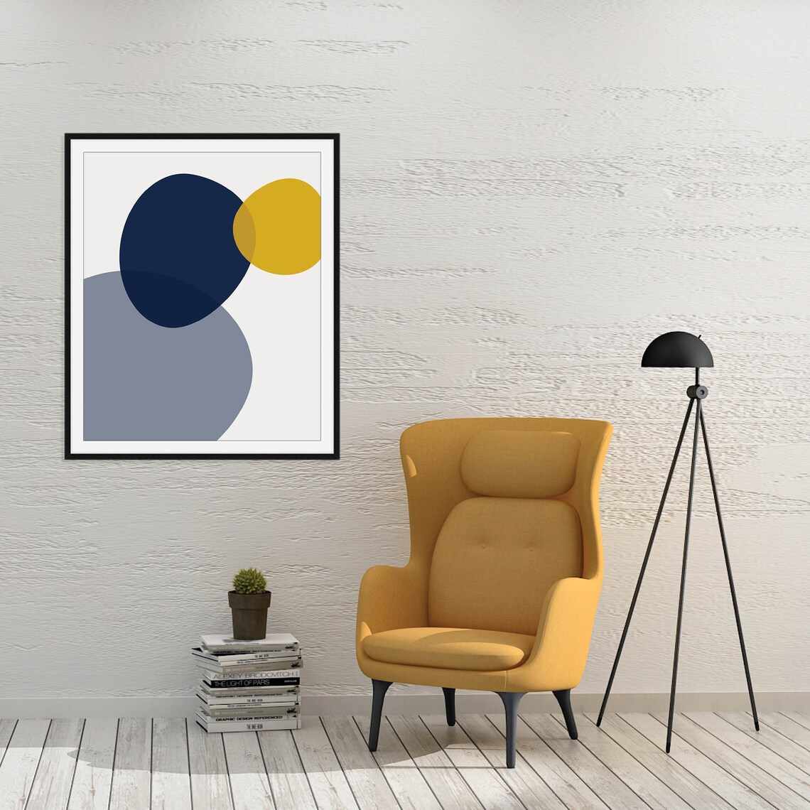 Mid Century Abstract Art Print, Minimalist Decor - Image 3
