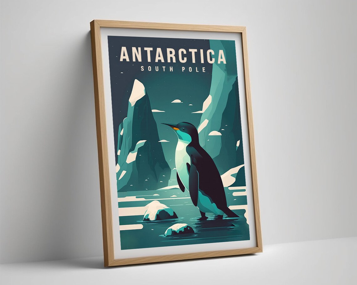 Antarctica Watercolor Travel Poster, Wall Art Print - Image 5