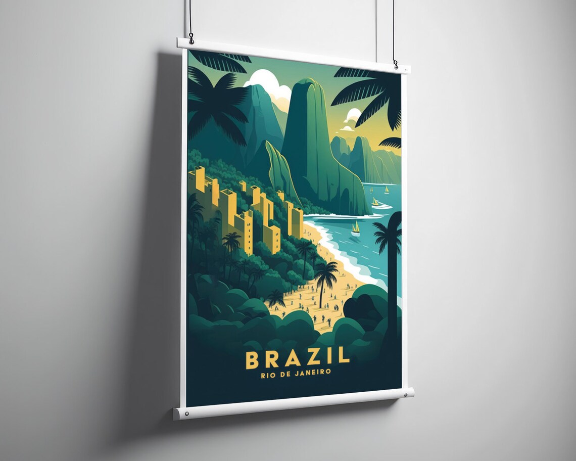 Brazil Rio Travel Poster, Rio De Janeiro Art Print - Image 3