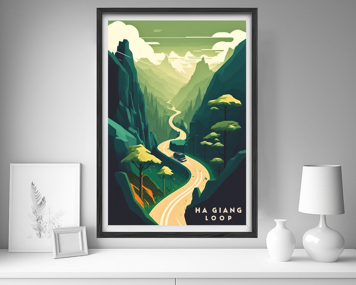 Ha Giang Loop Vietnam Winding Mountain Road Adventure Travel Poster - Image 4