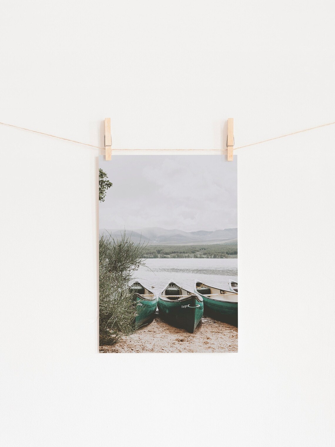 Canoe Kayak Cottage Lake House Forest Art Print - Image 3