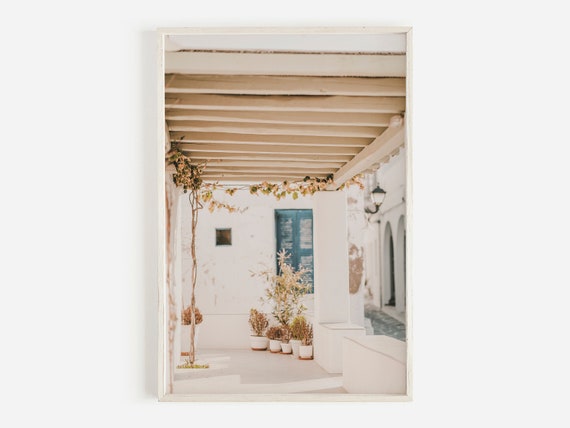 Paros Greece Print, Greek Village Coastal Wall Art