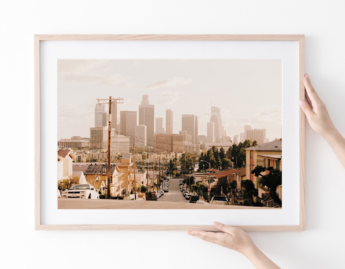 Los Angeles Pastel Skyline Travel Poster - Image 2