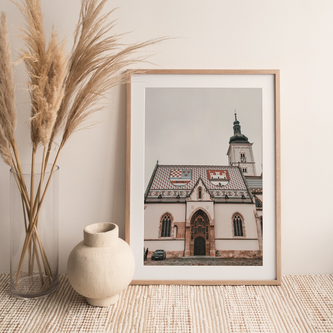 St Marks Church Tiled Roof Zagreb Old Town Croatia Heritage Poster - Image 3