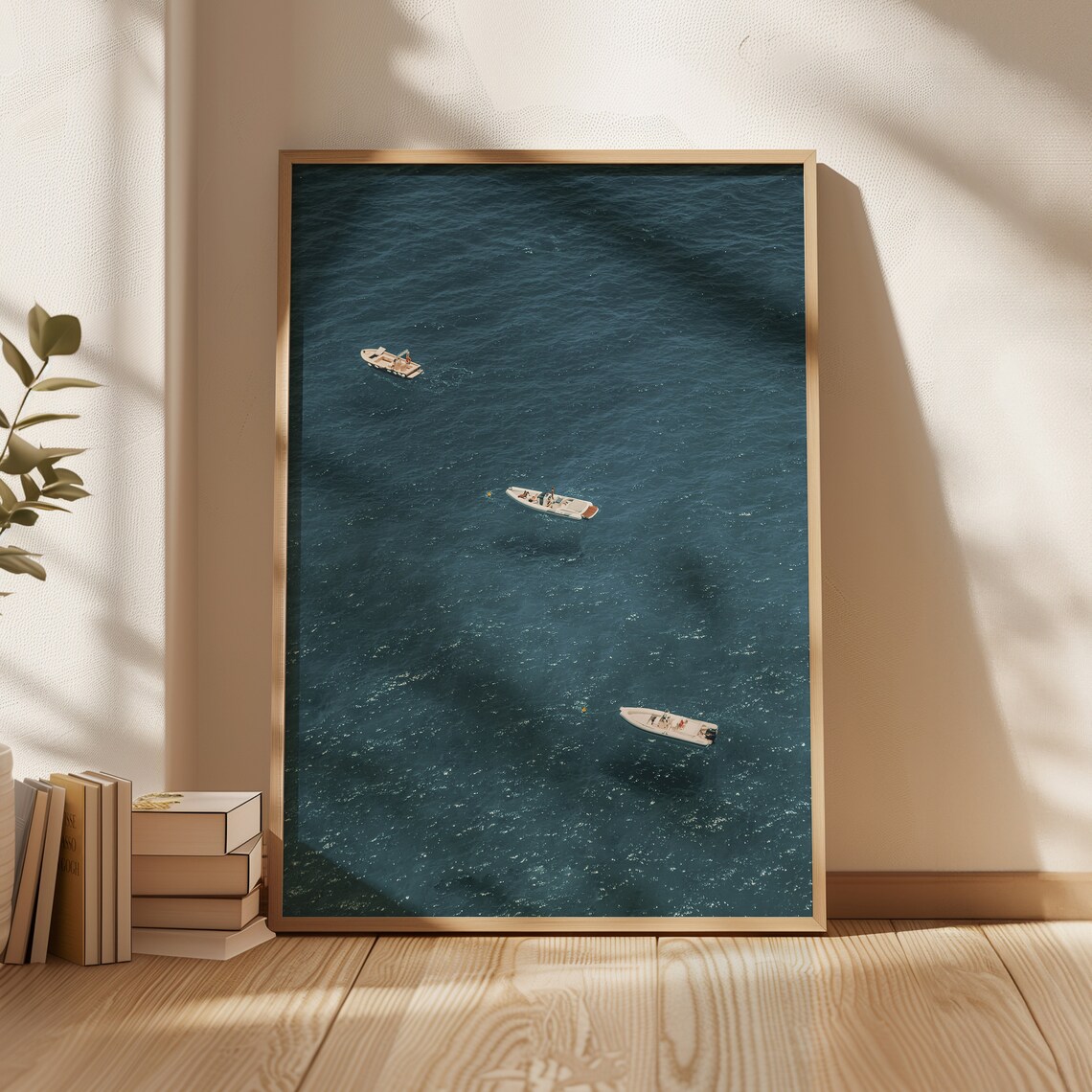 Mediterranean Boat Print Positano Wall Art Italy Amalfi Coast Photography Fisherman Art Aerial Positano Photo - Image 4