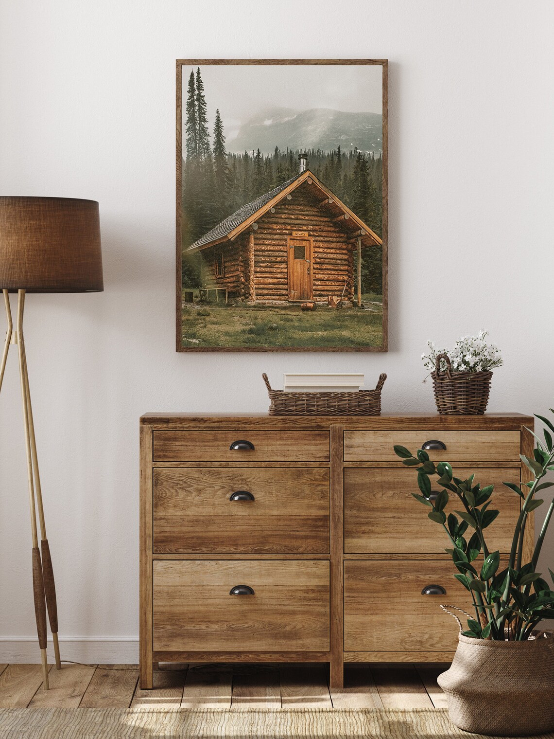 Log Cabin In The Woods Rustic Forest Art Print - Image 3