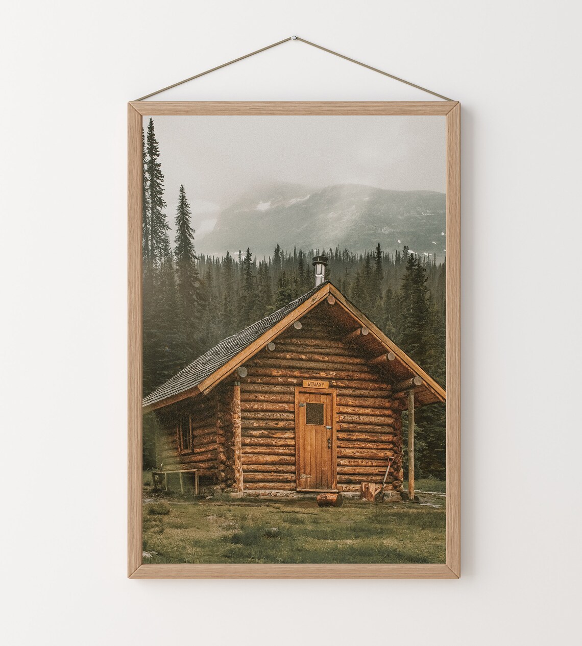 Log Cabin In The Woods Rustic Forest Art Print - Image 2