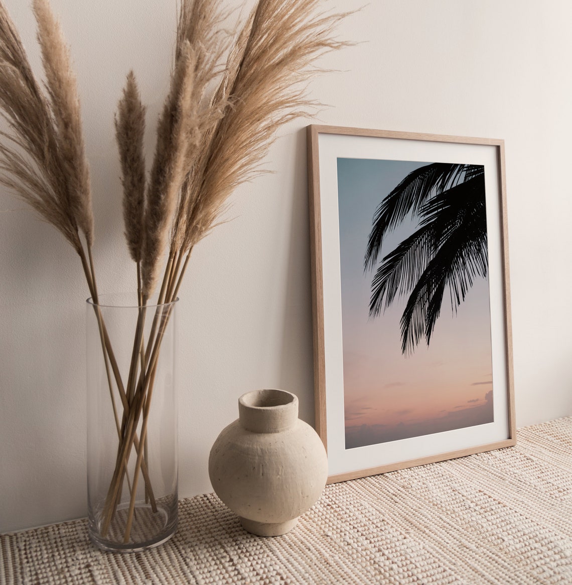 Palm Tree Print Pastel Beach Print Beach Photography Tropical Prints Coastal Wall Decor - Image 2