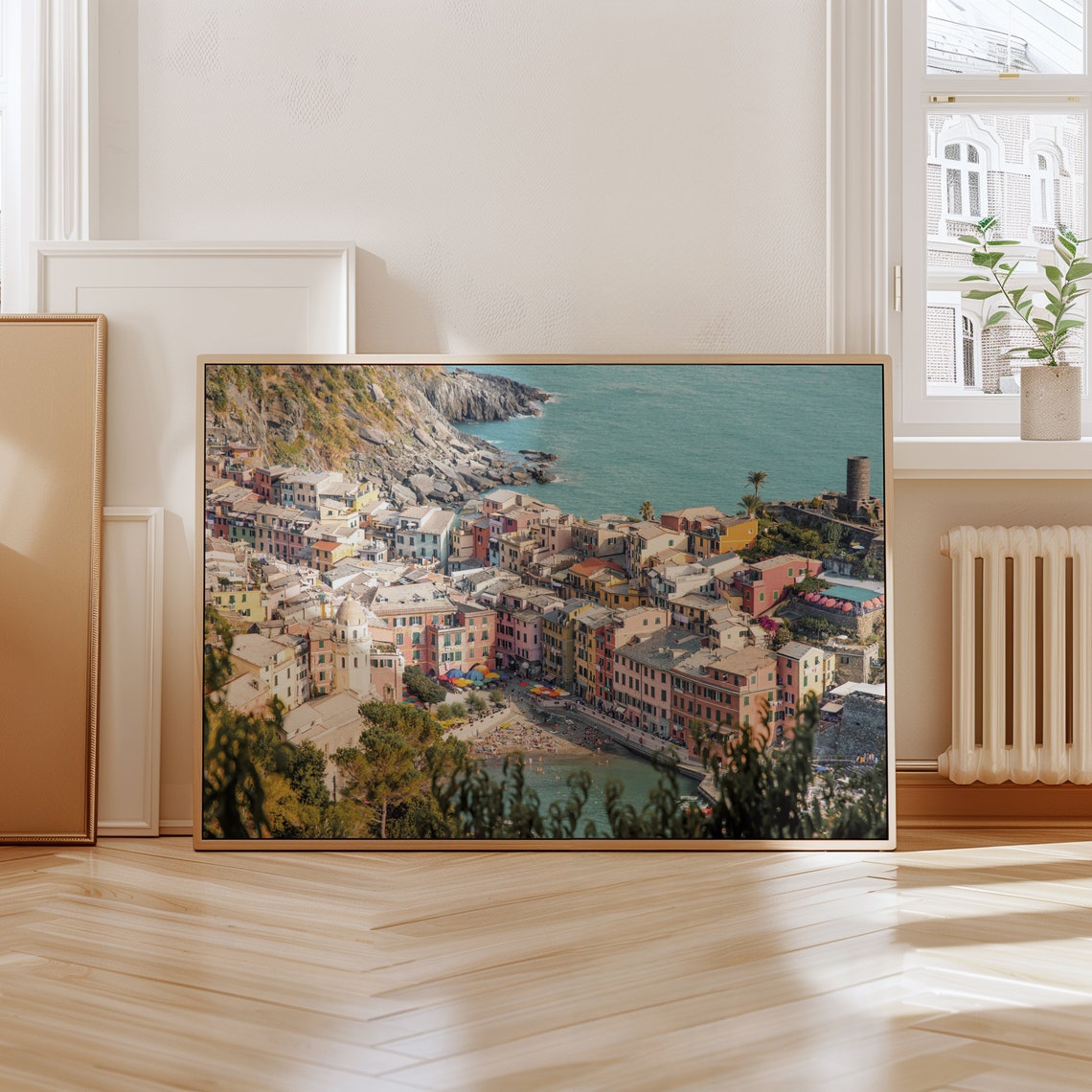 Colorful Cinque Terre Village Harbor Pastel Houses Seaside View Poster - Image 4