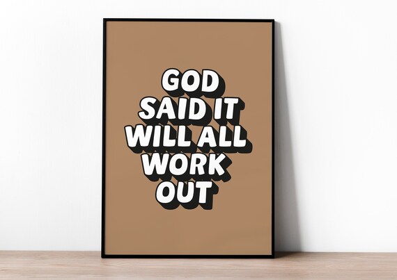 God Said Printed Shipped Bible Verse Wall Art Christian Print Prints Home Decor