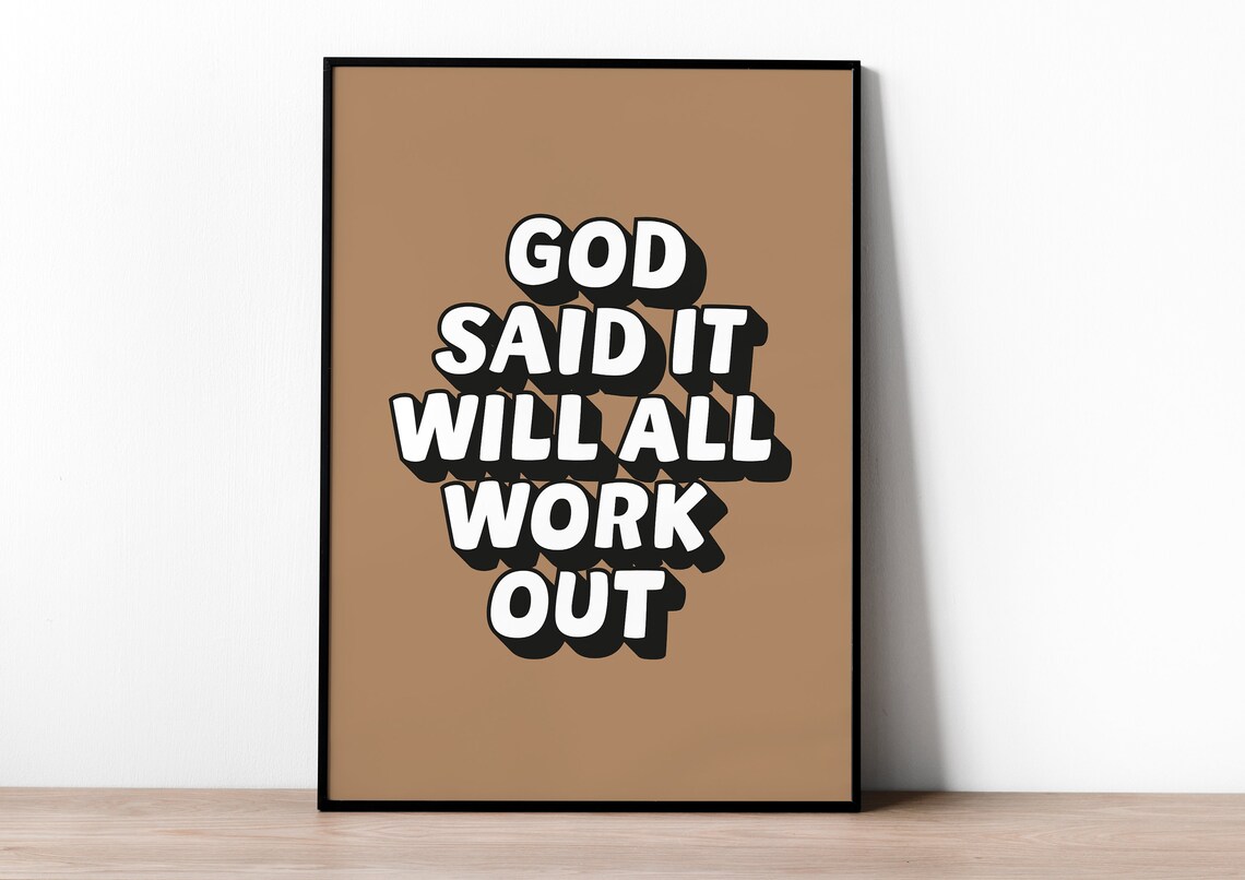 God Said Printed Shipped Bible Verse Wall Art Christian Print Prints Home Decor