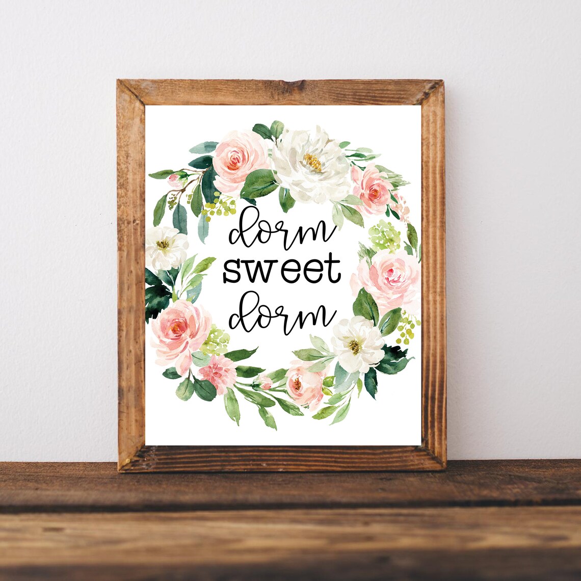 Sweet Farmhouse Floral College Wall Art Print