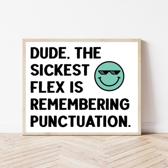 English Teacher Retro Classroom Language Arts Poster
