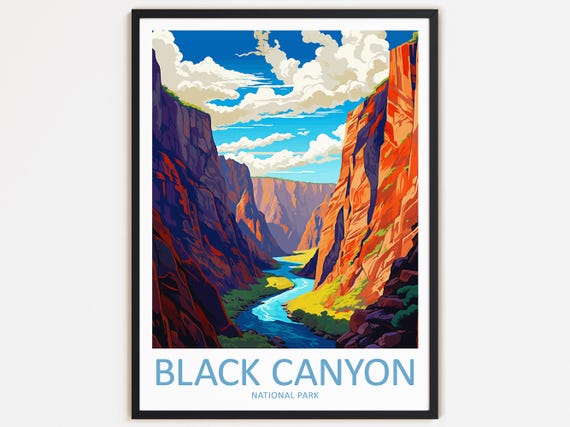 Black Canyon National Park Travel Print Wall Decor Wall Art Black Canyon Wall Hanging Home Dcor Black Canyon Nature Lover Landscape Hiking