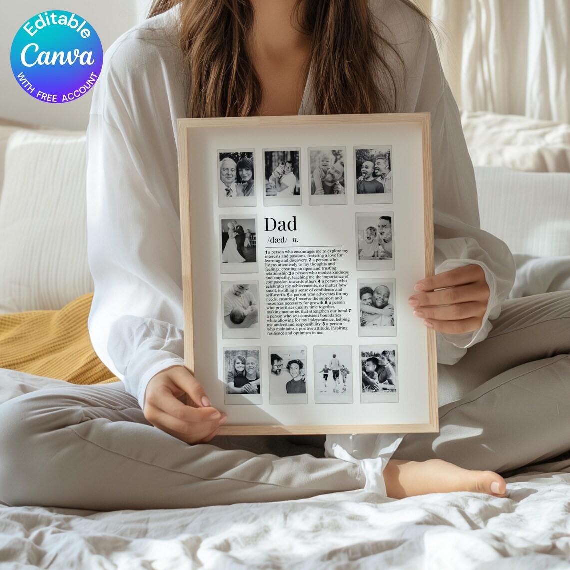 Dad Definition Customizable Photo Collage, Gift for Father - Image 4