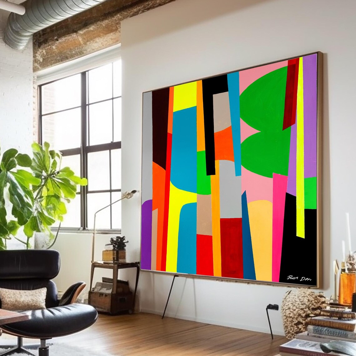 Urban Symphony Geometric Abstract Art Print