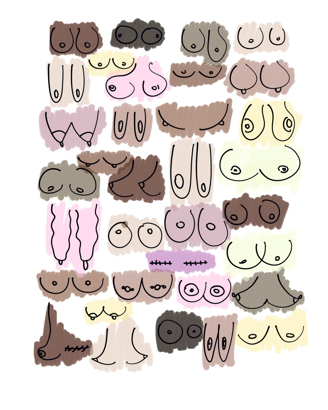 Diverse Female Forms Body Positive Minimalist Line Art Poster - Image 3
