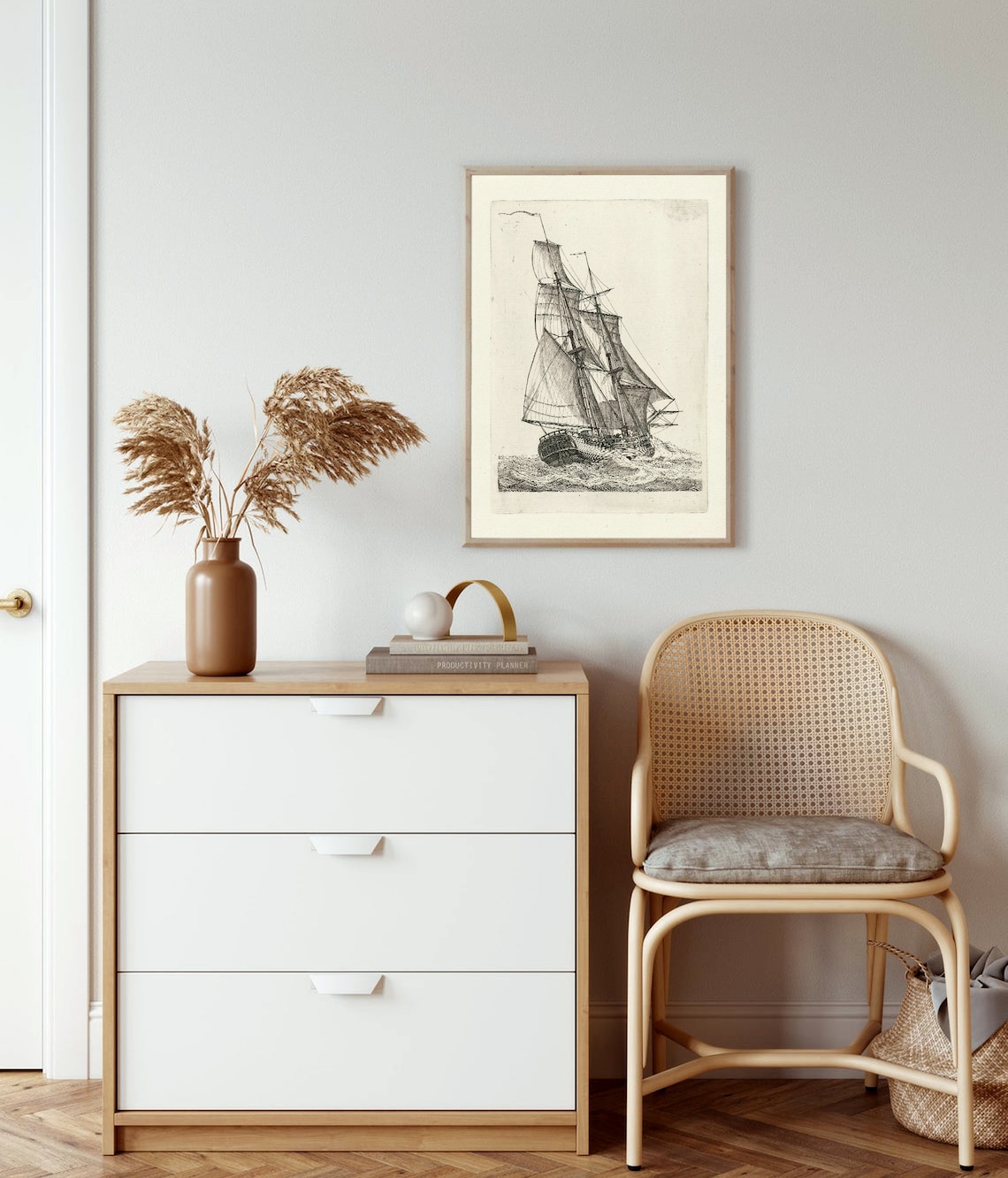 Vintage Sail Ship Prints, Galleon Sea Poster - Image 4