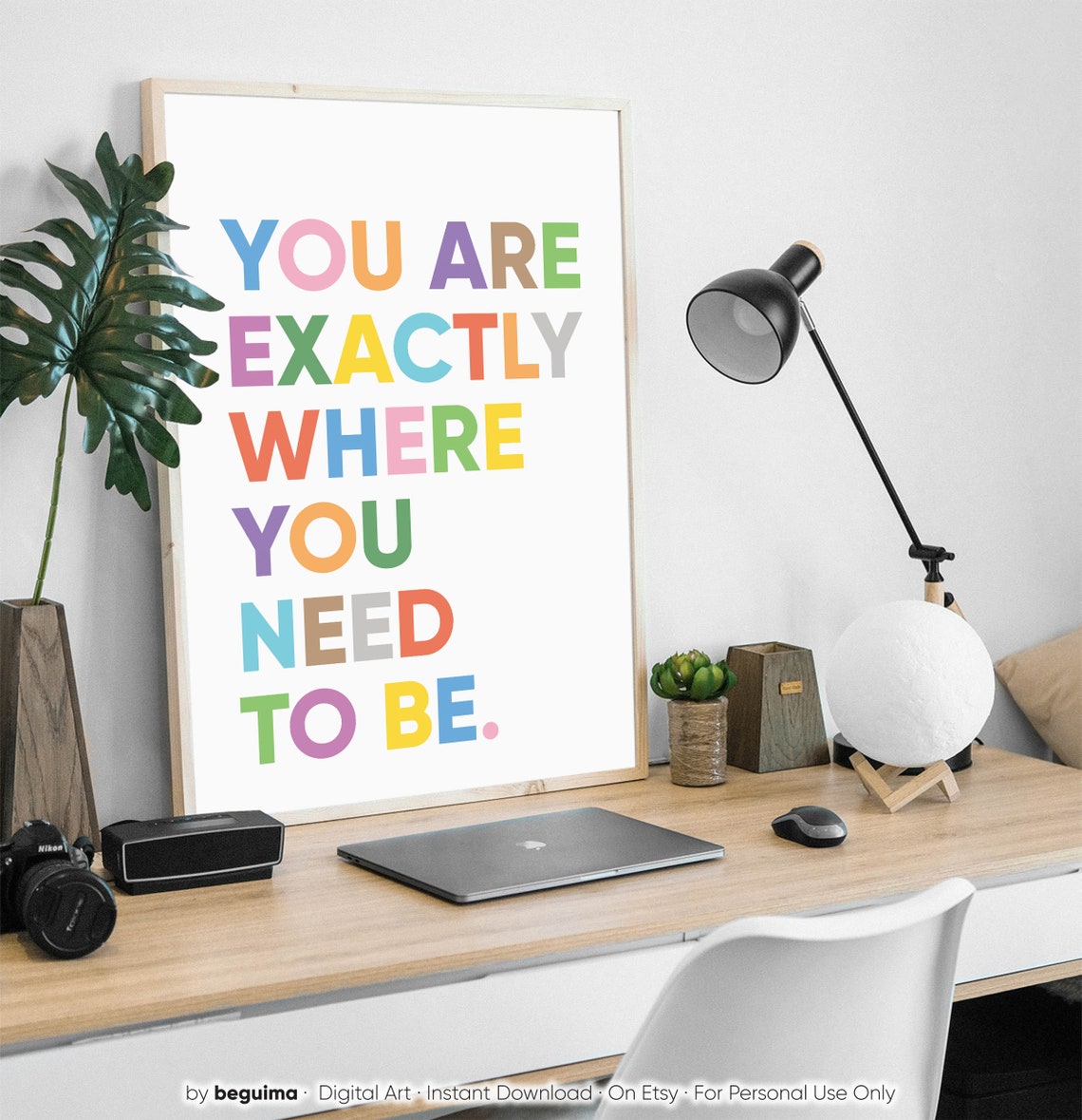 You Are Exactly Where You Need to Be Daily Affirmation Poster - Image 2