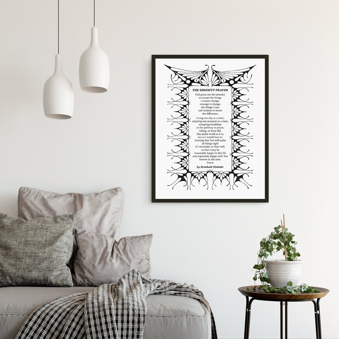 The Serenity Prayer Christian Wall Art Bible Verse Prints Catholic Scriptures Sign Inspirational Quote Poster Home Decor - Image 2
