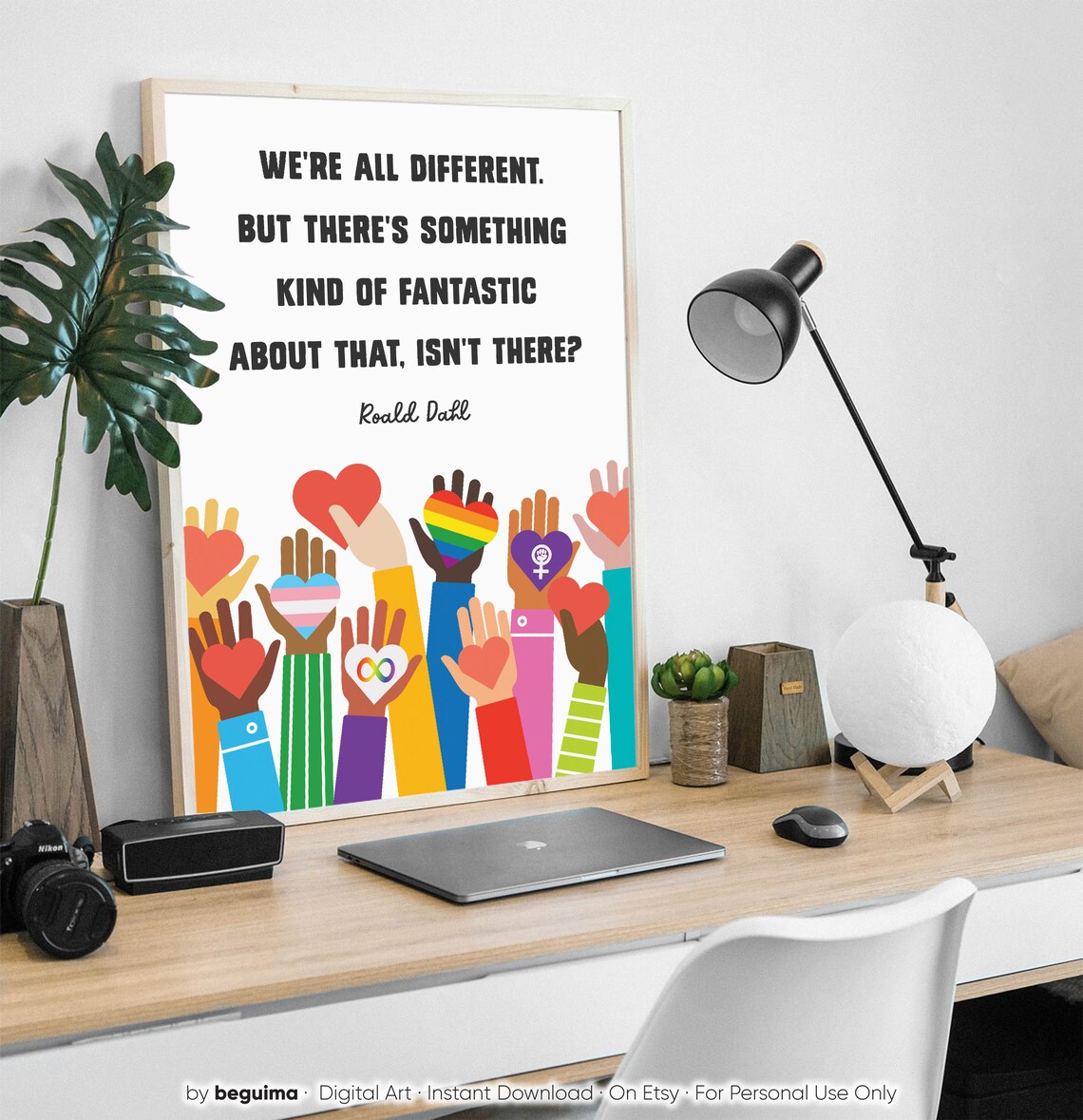 Diversity Classroom Decor Equality Poster, Kids Art - Image 3