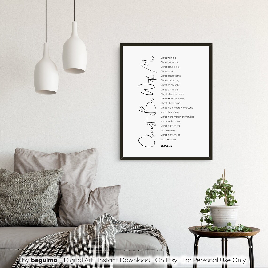 Prayer Of St Patrick Christian Art Print - Image 2