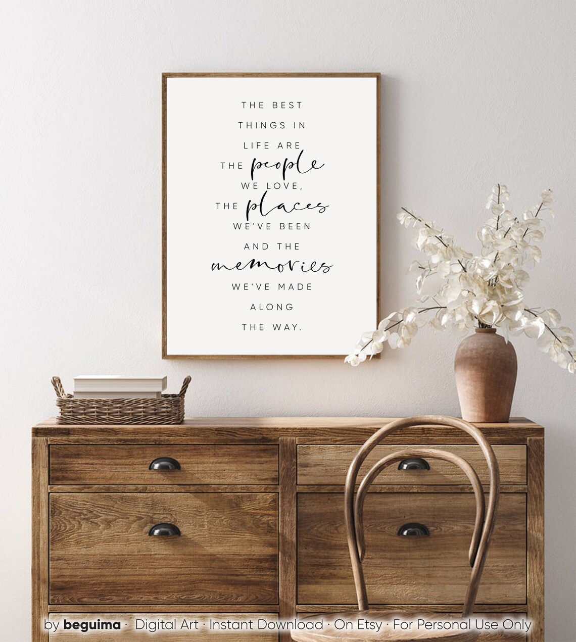 Best Things In Life Quote Art Print, Inspirational - Image 4