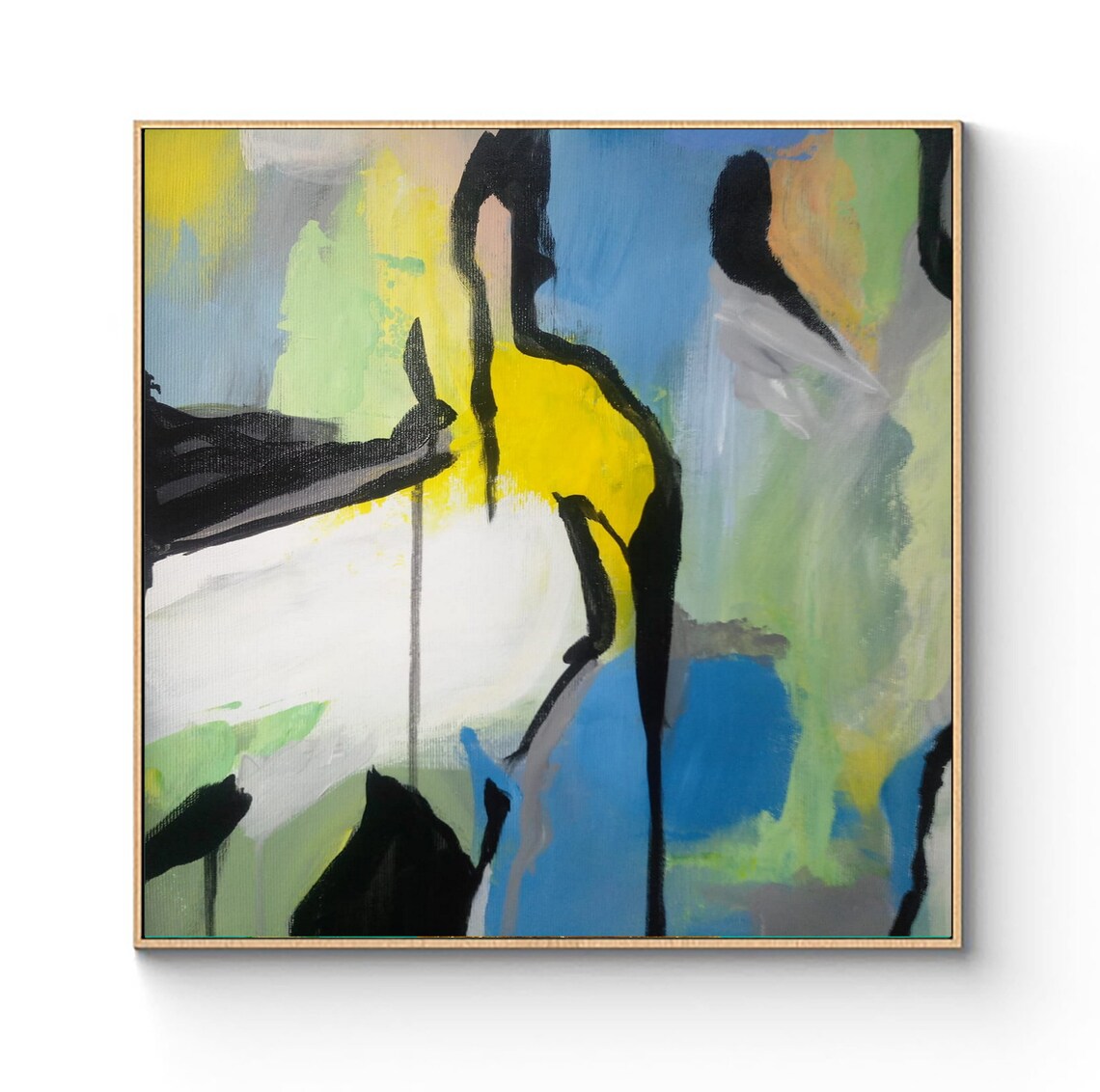 Blue Abstract Painting, Modern Wall Art Print - Image 3
