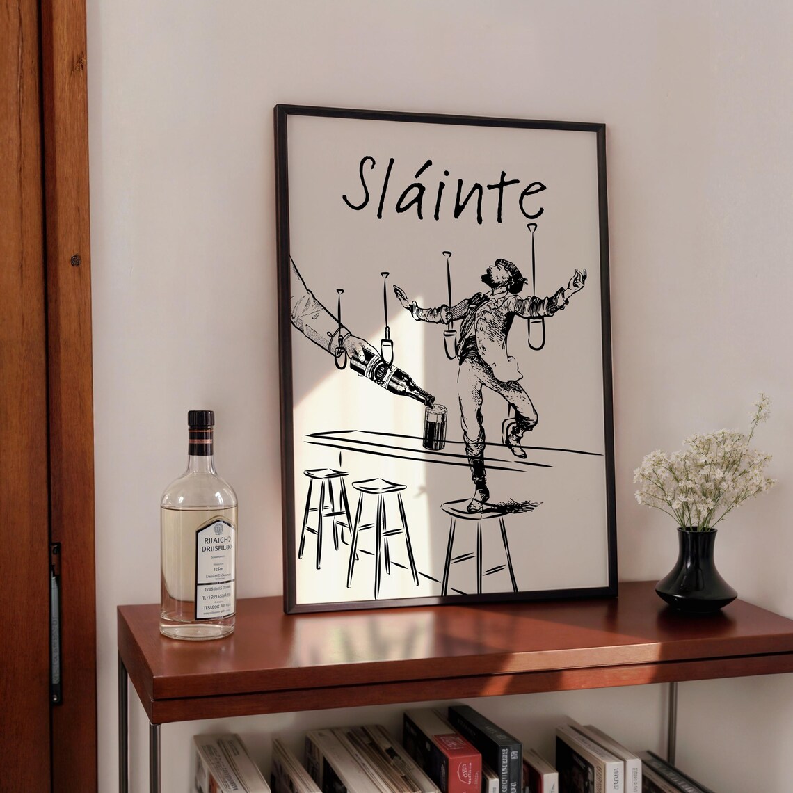 Slainte Irish Bar Wall Art Vintage Pub Sketch Toast Cheers Poster - Image 3