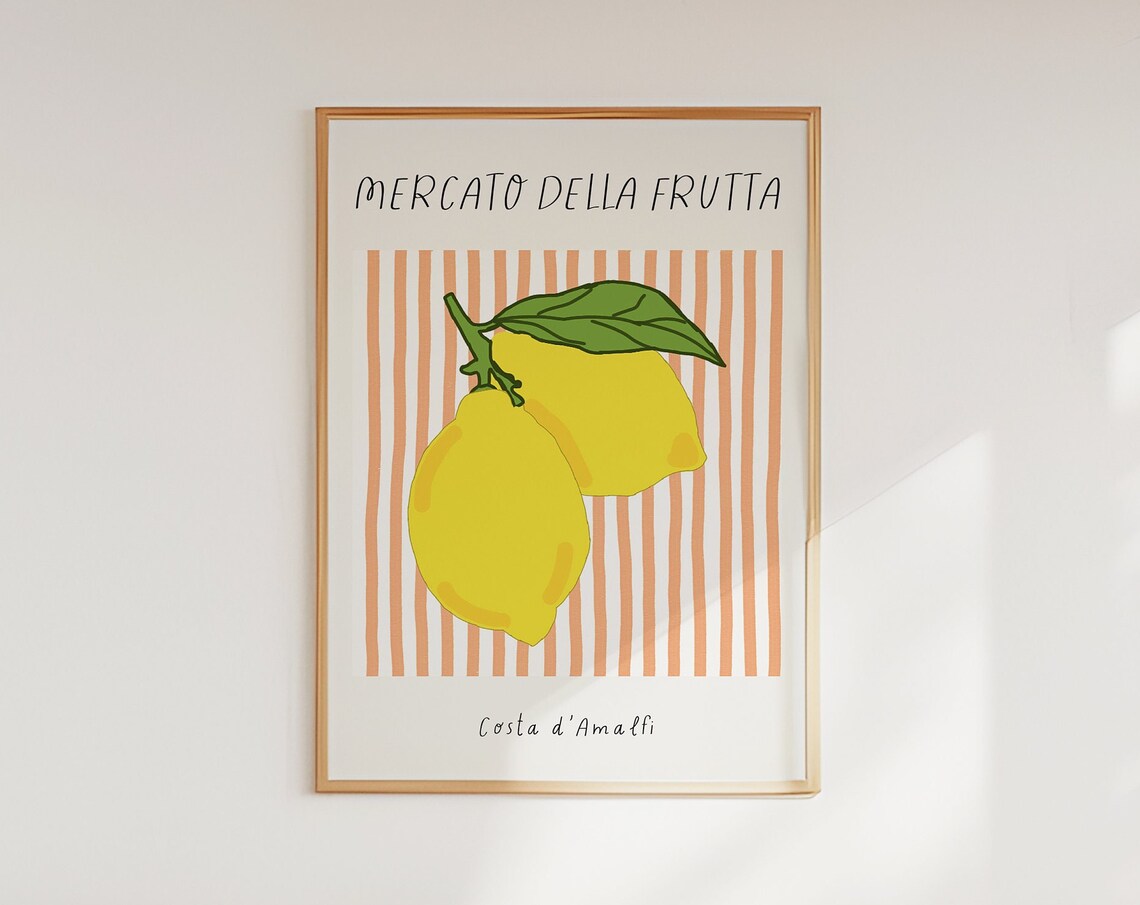 Mercato della Frutta Amalfi Lemons Italian Citrus Kitchen Poster - Image 4