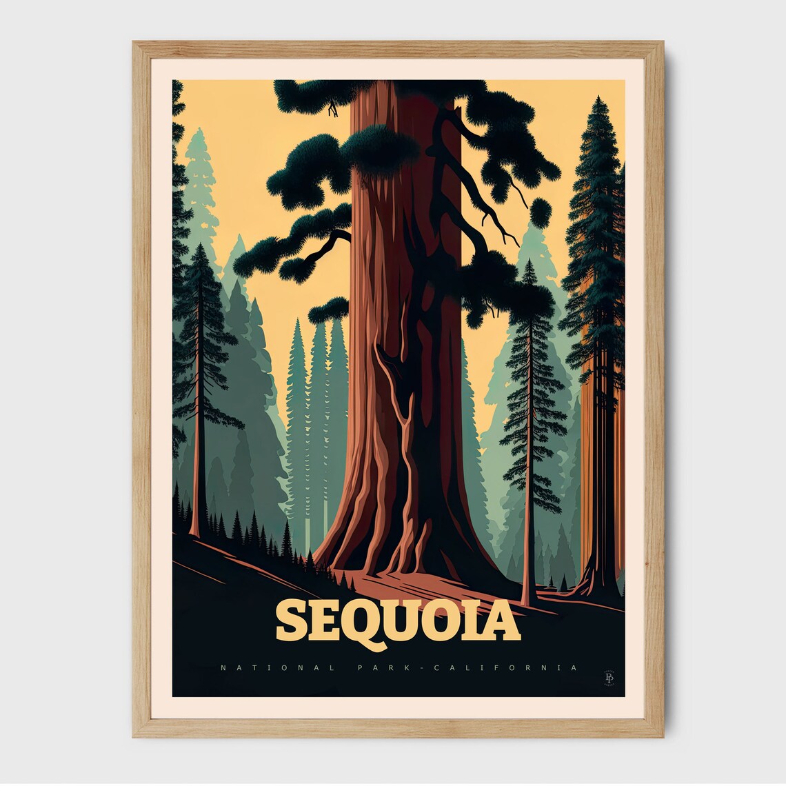 Sequoia National Park Travel Poster, National Park Gift