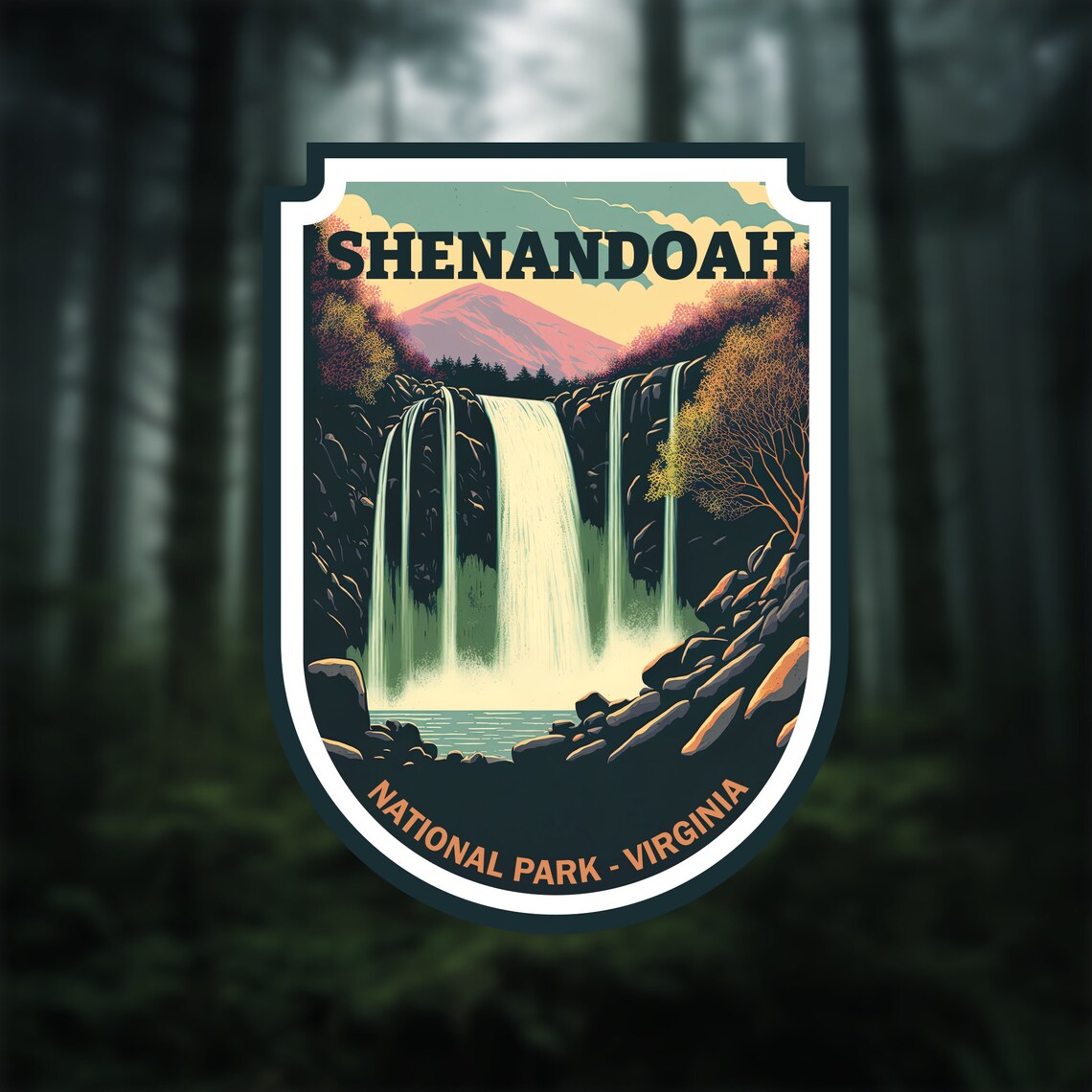 Shenandoah National Park Vinyl Sticker Poster - Image 2