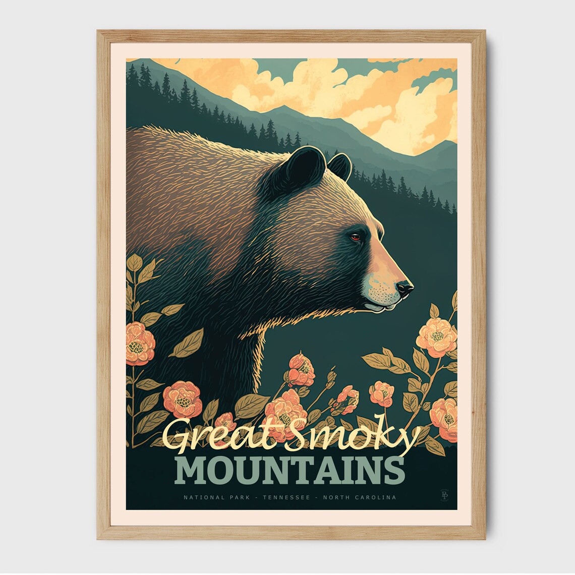 Great Smoky Mountains National Park Vintage Travel Poster