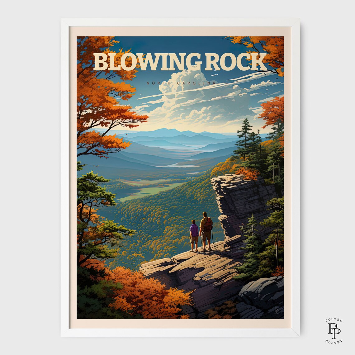 Blowing Rock North Carolina Travel Poster, Hiking Decor - Image 2